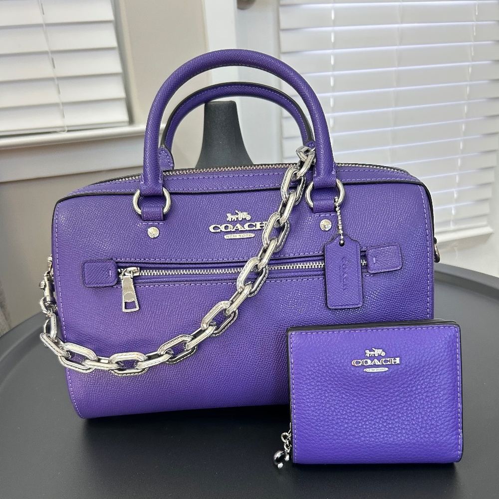 COACH Rowan Satchel Bag & Wallet 💜💜